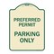 Signmission Preferred Permit Parking Only Heavy-Gauge Aluminum Architectural Sign, 24" x 18", TG-1824-23276 A-DES-TG-1824-23276 - alternate 1